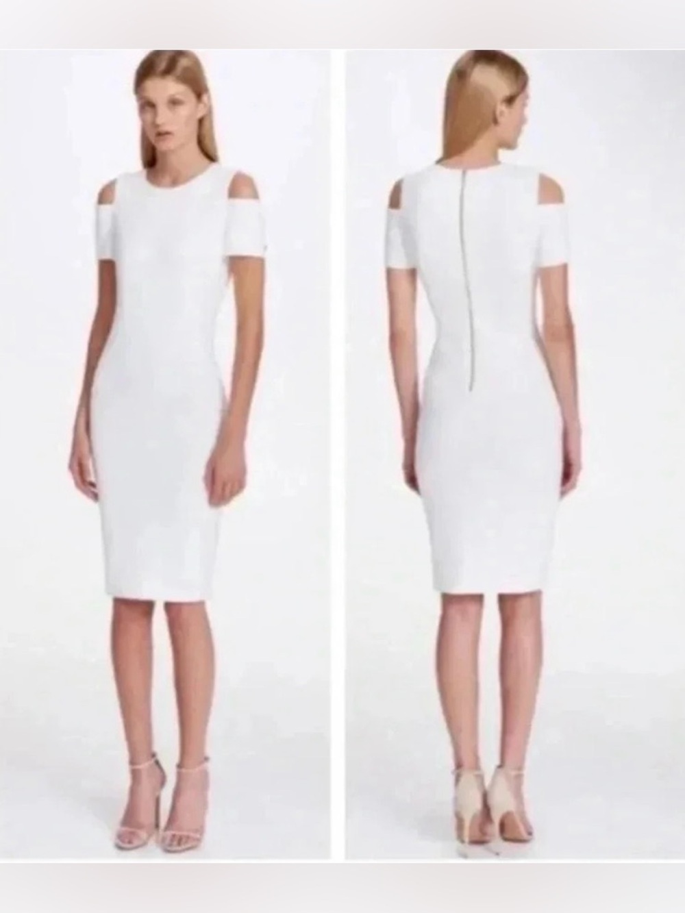 NWOT Calvin Klein Cold Shoulder Scuba Dress Size 8